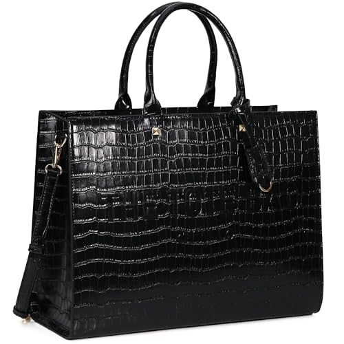 Chinllo Tote Bag for Women Top Handle Stachel Purse and Handbags with Shoulder Strap (D.Black-Sc) - Image 1