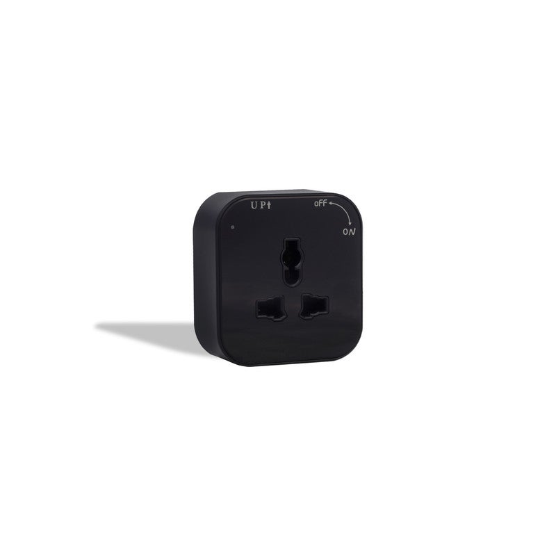 Jana Light UK Square Socket Outlet Black – ZOYA-010 BK 16A - Image 2