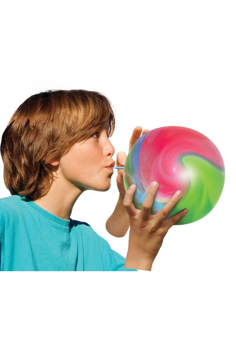 Wubble Bubble Tiny Wubble Bubble Ball Groovy Glow - Tie-Dye| Glow in the Dark | Inflatable Ball No Pump Needed! | Looks Like a Bubble, Plays Like a Ball! | Squishy Ball | Indoor & Outdoor Play for Kids - Image 2