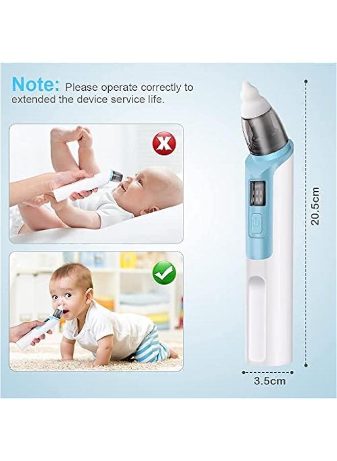 Gonice Baby Nasal Aspirator, Nose Sucker for Baby, Electric Baby Nose Cleaner with 2 Sizes Silicone Tips and 6 Level Adjustment for Newborn Toddlers & Kids,USB Rechargeable  - Image 2