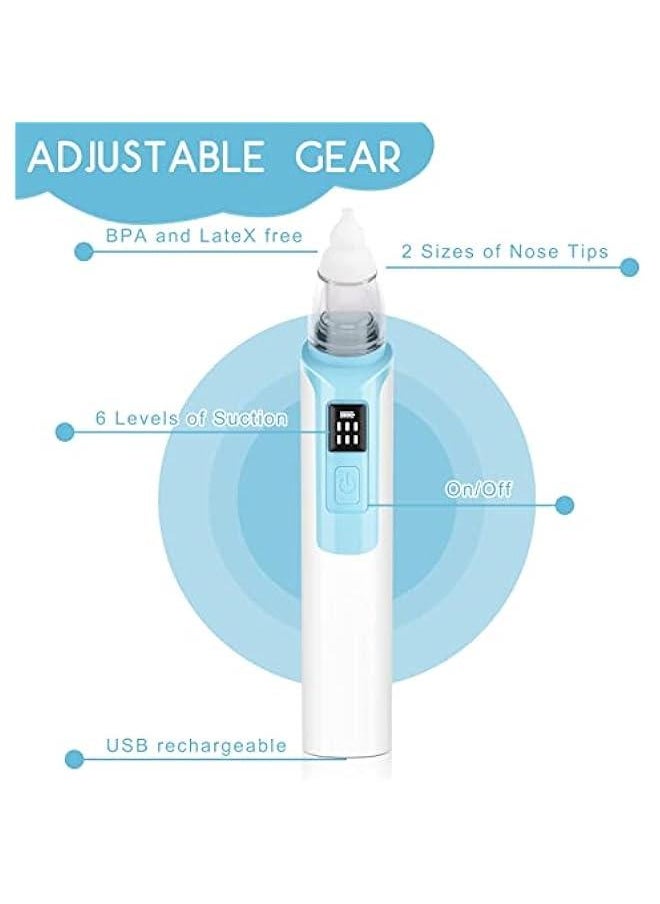 Gonice Baby Nasal Aspirator, Nose Sucker for Baby, Electric Baby Nose Cleaner with 2 Sizes Silicone Tips and 6 Level Adjustment for Newborn Toddlers & Kids,USB Rechargeable  - Image 3