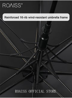 roaiss 8-Bone Automatic Long-Handled Umbrella Vinyl Sunshade Straight Pole Wind-Resistant Reinforced Large Umbrella Sun Protection Uv Protection Upf50 for Sun and Rain  - Image 4