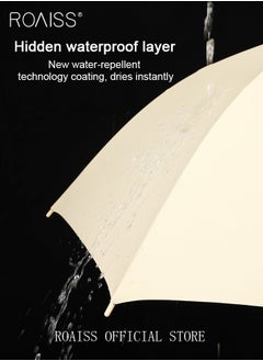 roaiss 8-Bone Automatic Long-Handled Umbrella Vinyl Sunshade Straight Pole Wind-Resistant Reinforced Large Umbrella Sun Protection Uv Protection Upf50 for Sun and Rain  - Image 3
