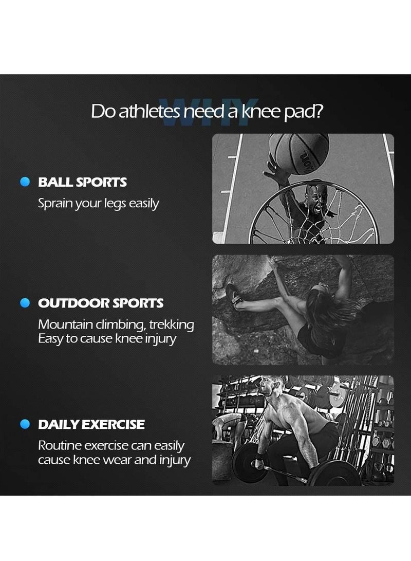 KASTWAVE Basketball Volleyball Soccer Impact Knee Pads for Youth and Adults Black L size 1 pair  - Image 5