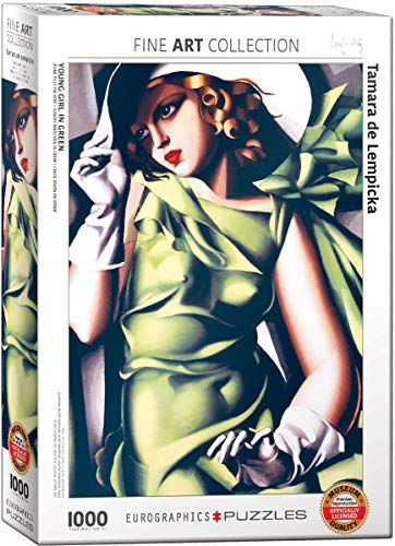 EuroGraphics Young Girl in Green by Tamara de Lempicka 1000 Piece Puzzle (6000-1058) - Image 1