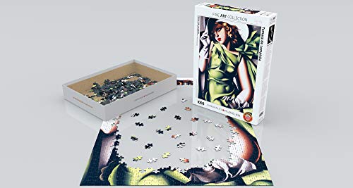 EuroGraphics Young Girl in Green by Tamara de Lempicka 1000 Piece Puzzle (6000-1058) - Image 3