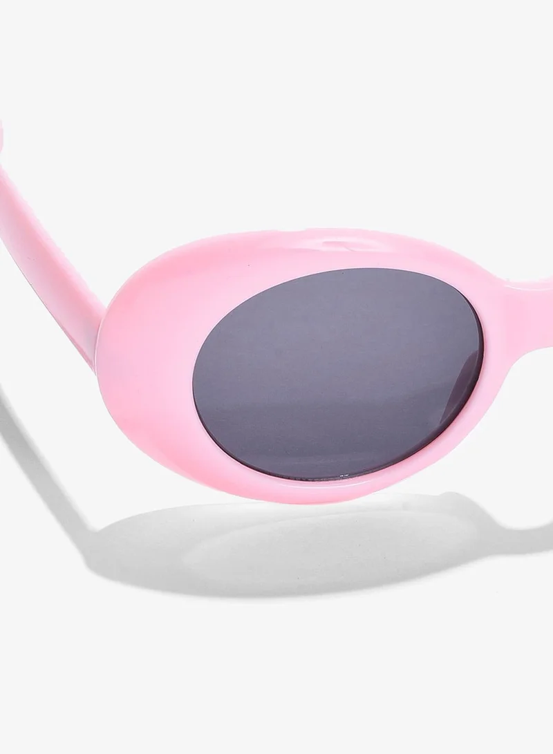 Haute Sauce Black Lens Pink Oval Sunglasses