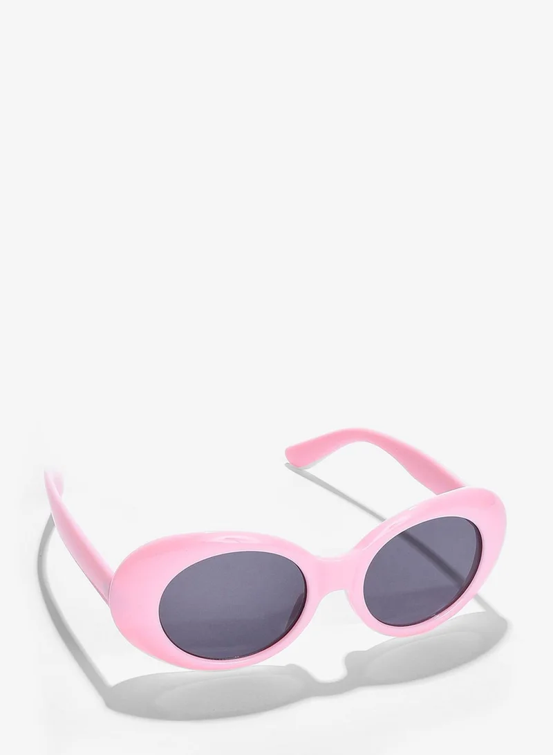 Haute Sauce Black Lens Pink Oval Sunglasses
