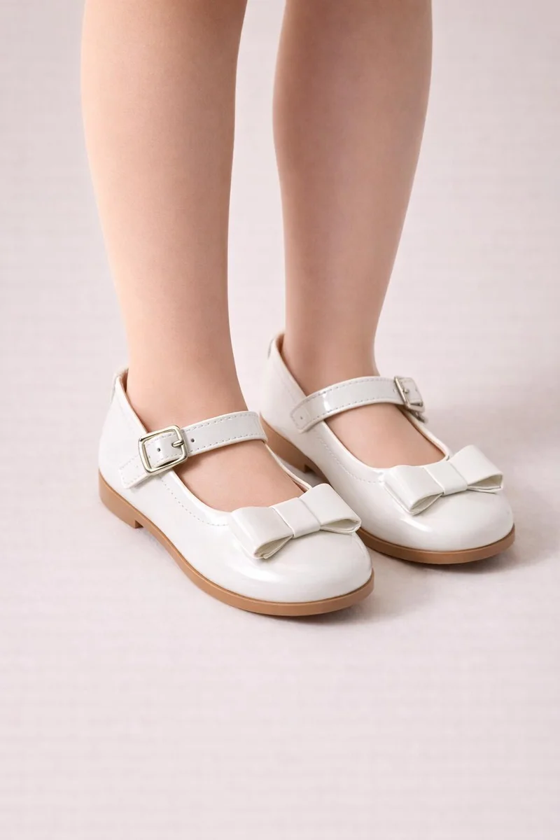 Via Bambino Girl Shoes B-190 White