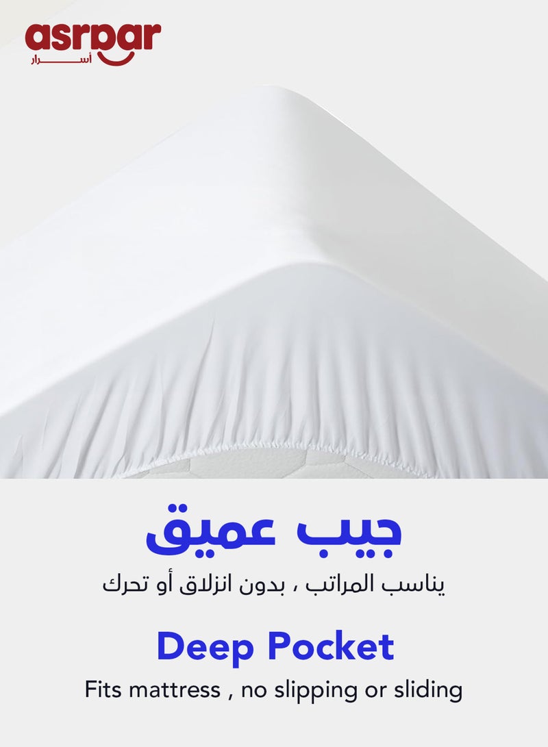 أسرار ليالي Luxe من أسرار – لباد فندقي فاخر بارتفاع 20 سم مع 4 مخدات فندقية ناعمة 75×50 سم لكل مخدة لراحة مثالية - Image 5