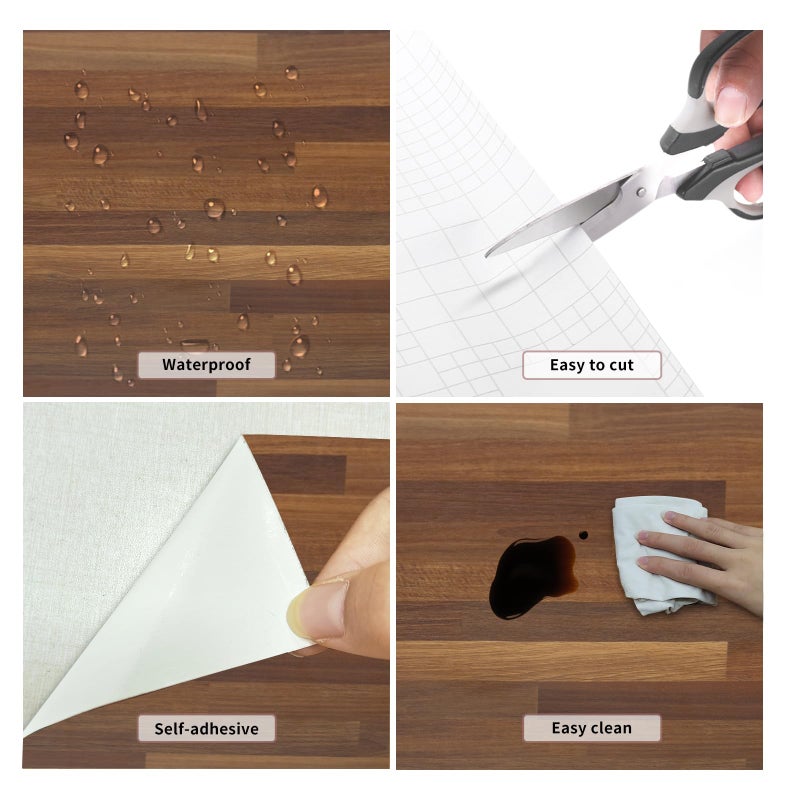 seonta Wood Contact Paper Wood Peel and Stick Wallpaper 16"x78.7" Waterproof Self Adhesive Wall Paper Table Cover Wood Vinyl Wrap for Countertop Desk Table Cabinets - Image 4