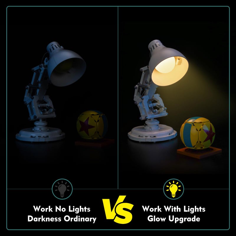 LocoLee Touch Light kit Compatible with Lego 21357 Pixar Luxo Jr - No Model Only Light, LED Lighting Accessories Compatible with Lego Ideas 21357 Pixar Small Table Lamp (Touch Version) - Image 5