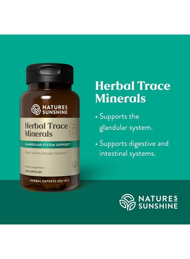 Nature's Sunshine Herbal Trace Minerals, 100 Capsules | Provide Nutrients that Support the Glandular, Digestive, and Waste Management Functions - Image 3