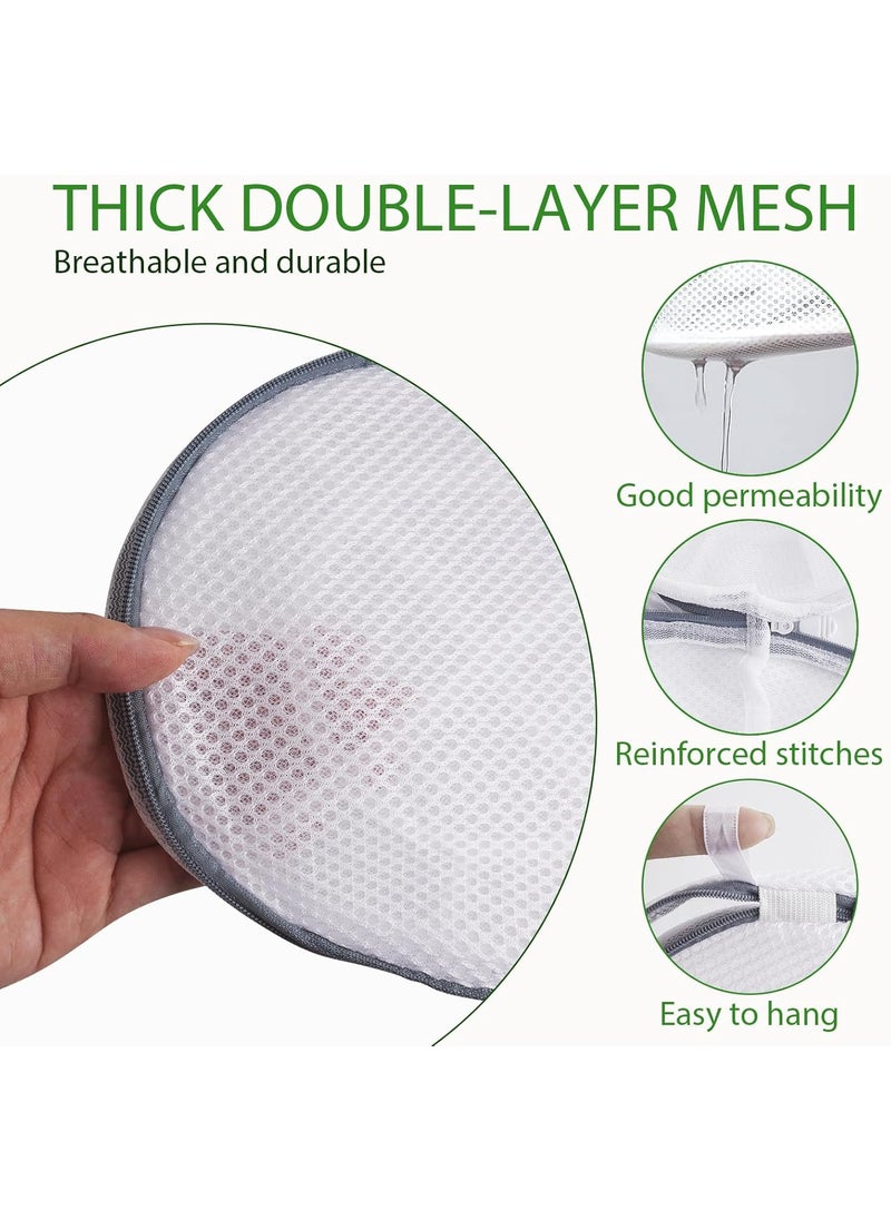 Adorila 2 Pack Mesh Shoe Wash Bags Shoe Washing Machine Bag with Zipper Shoe Cleaning Laundry Bag for Sneakers Running Shoes Socks  - Image 2