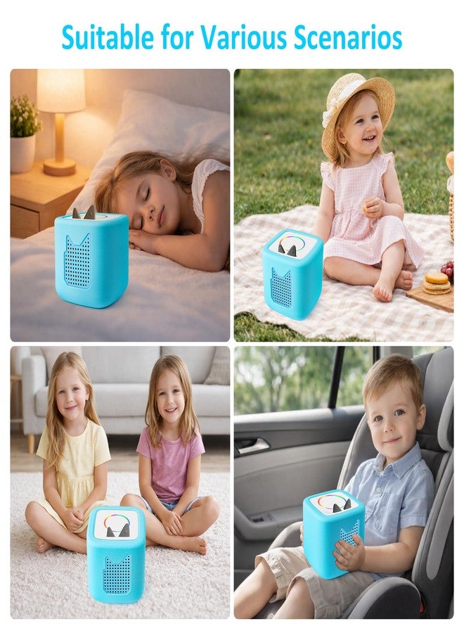 يو اي ايه غطاء حماية من السيليكون الناعم لجهاز Toniebox 2 - غطاء مقاوم للصدمات والخدوش مع فتحات دقيقة (أزرق) - Image 2