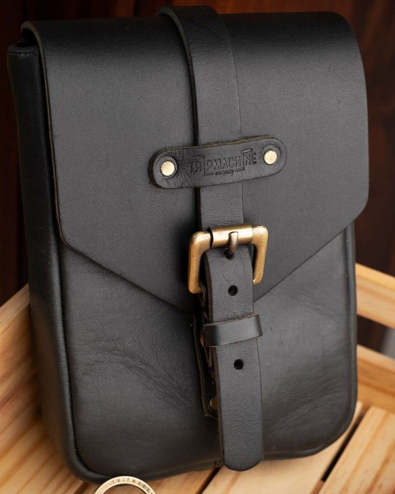 Trip Machine Company Leather Tank Pouch (Tobacco Brown) - Image 2