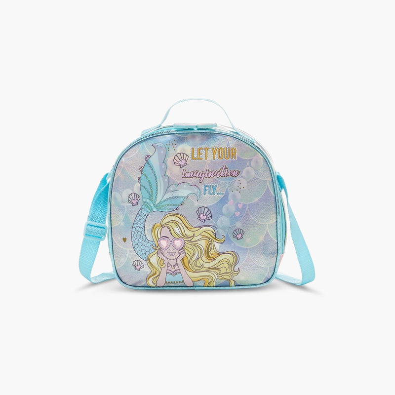 sami_studio Lunch Bag-Mermaid-Collection-1 Cmprt-Zip (Polyester ) Multicolour \ 22.5X9.5X21 - Image 1