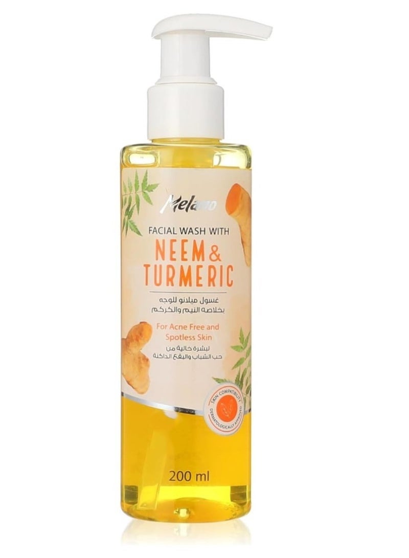 ميلانو غسول ميلانو للوجه بخلاصة النيم والكركم 200 ملي - Image 1