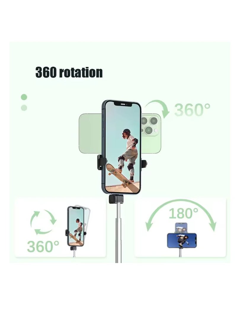 Generic Wireless Bluetooth Tripod Selfie Stick with Dual LED Ring Light and Remote for iPhone Samsung | Portable and foldable mobile phone holder, ideal for travel  - Image 4