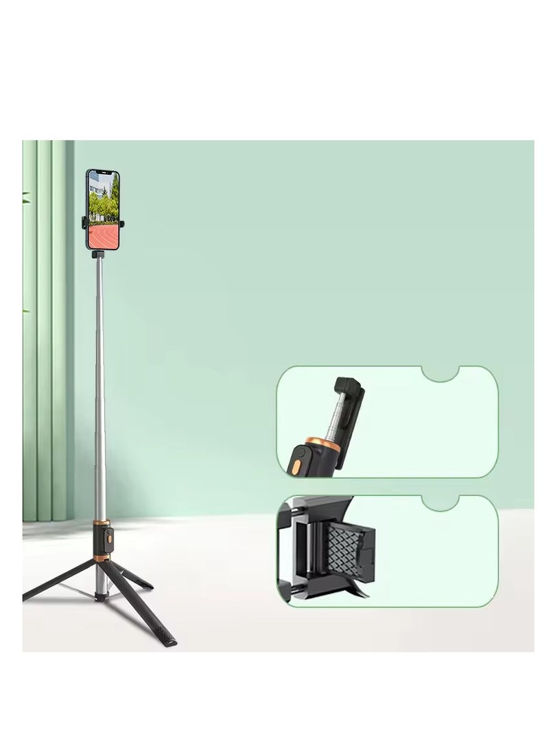 Generic Wireless Bluetooth Tripod Selfie Stick with Dual LED Ring Light and Remote for iPhone Samsung | Portable and foldable mobile phone holder, ideal for travel  - Image 5
