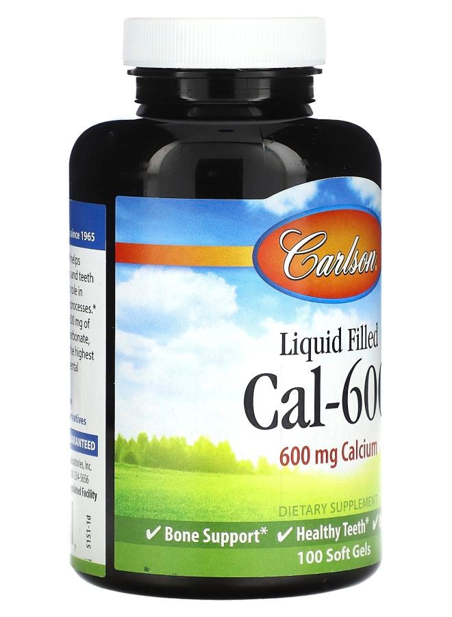 Carlson Liquid Filled Cal-600 600 mg 100 Soft Gels - Image 2