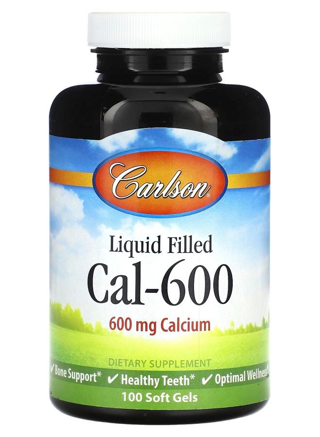 Carlson Liquid Filled Cal-600 600 mg 100 Soft Gels - Image 1
