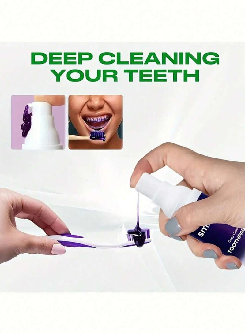SMILEKIT Purple Toothpaste 30ml Mint, Tooth Color Treatment Polish, Teeth Stain Maker, Teeth Whitening Booster - Image 2