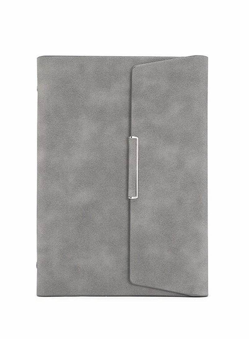 A5 3-Folds Loose-Leaf Notebook for Business  Office, Stylish Diary, 235 * 175mm (Grey) - Perfect for Professionals - Image 1