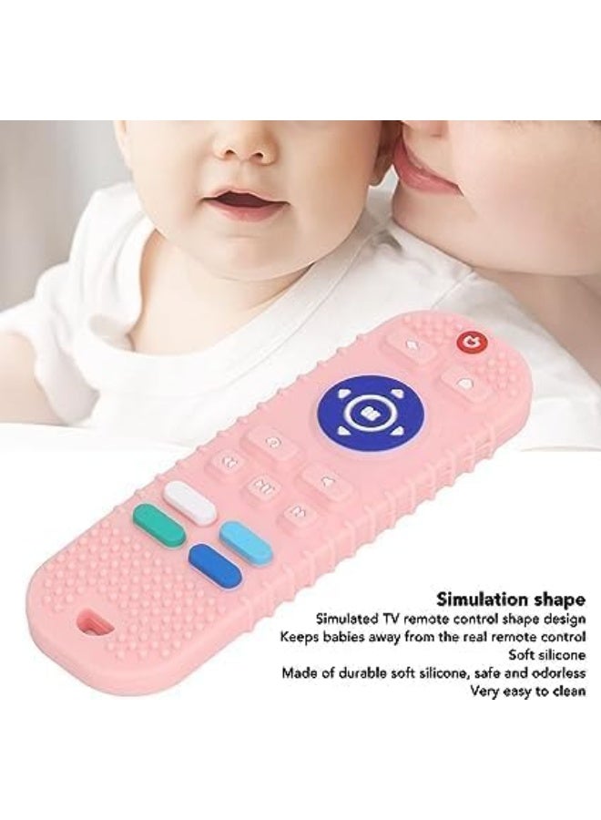 CAZADORA Silicone Baby Teething Toys for Infants 6–12 Months – Remote Control Shape BPA-Free Teether, Early Educational Sensory Chew Toy for Baby Girls, Safe u0026 Non-Toxic Silicone Material, Soft u0026 Flexible Design for Gum Relief, Lightweight u0026 Easy to Hold, Textured Surfaces for Sensory Stimulation, Encourages Fine Motor Skills u0026 Hand Coordination, Dishwasher Safe u0026 Easy to Clean, Compact Size for On-the-Go Comfort, Ideal Baby Shower Gift – Pink Color by - Image 2