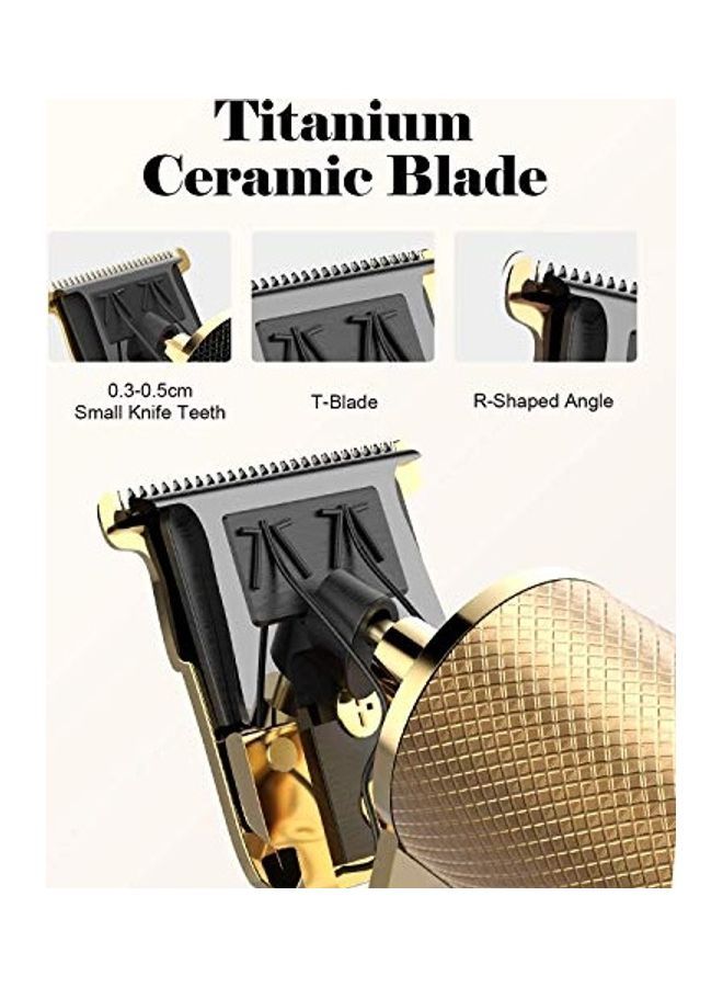 Loquat Professional Cordless Outliner Hair Trimmer Gold/Black - Image 5