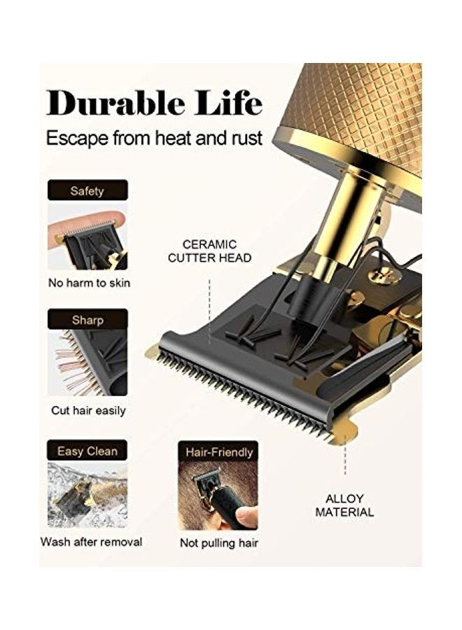 Loquat Professional Cordless Outliner Hair Trimmer Gold/Black - Image 4