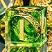 OUKELANWO Magic Lord Rings DND Dice Set with Box 7Pcs Resin LOTR DD Dice Set for Role Playing Game Green Gold Dungeons Dragons D and D Sharp Edge Dice D20 D12 D10 D8 D6 D4 - Image 2