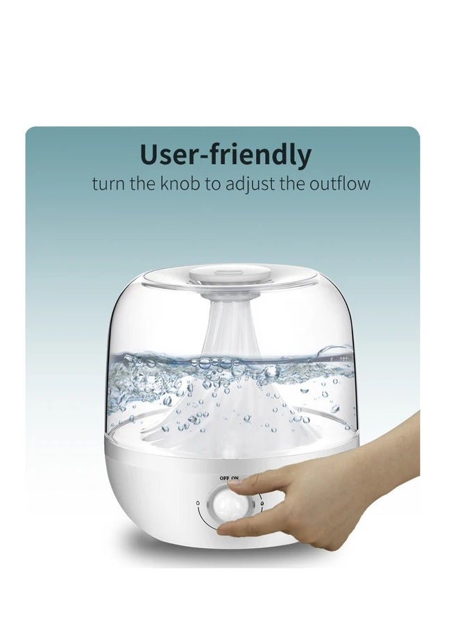 Generic Humidifier, 3L, Ultrasonic Cool Mist, UV Light Bacteria Air Purifier, Top Filled, Suitable for Kids, Adults, Yoga, Sleep, Office, Home  - Image 4