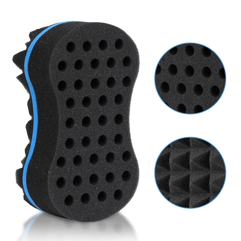 Hair Sponge for Curls Small Holes Hair Sponges for Men Curls Curling Sponge for Men Doublesided Hair Sponges for Natural Hair Women Twist Brush Hair Twist Tool 1Pcs