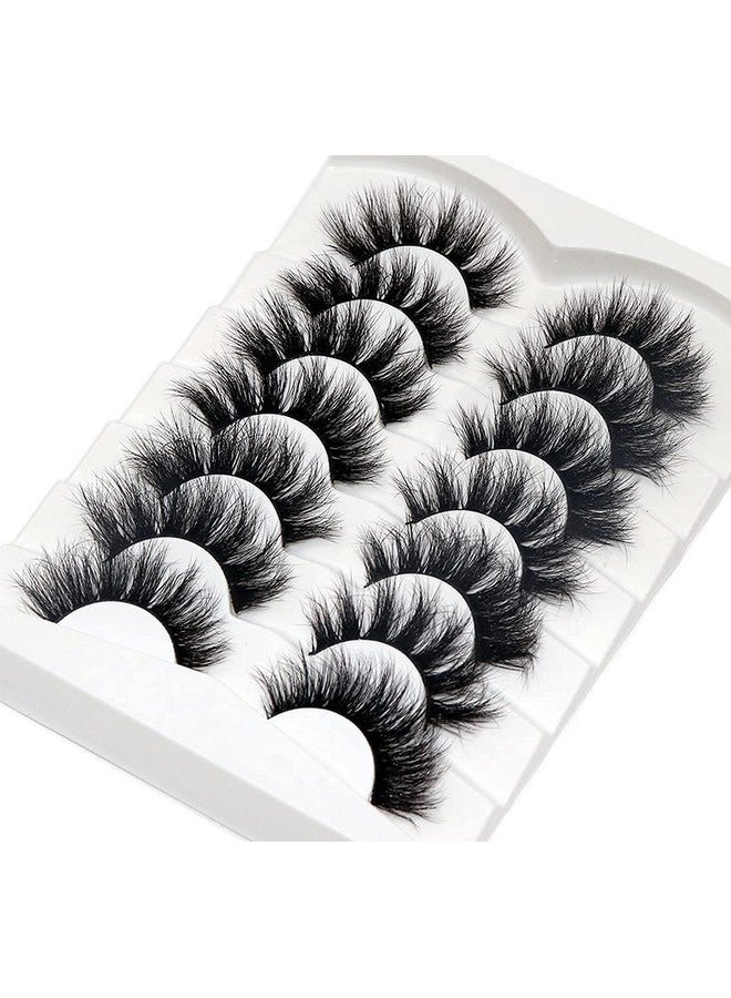 Veleasha False Eyelashes Wispy Faux Mink Lashes Fluffy Handmade Fake Eyelashes Natural Look 7 Pairs Pack Luxury Cat Eye Lashes (801) - Image 3
