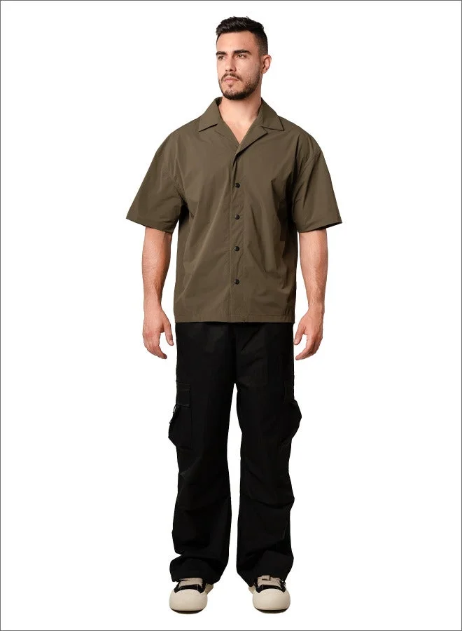 Tanjim Squad OLIVE TANJIM SQUAD - VERSATILE SHIRT OLIVE for Men | Best Price UAE