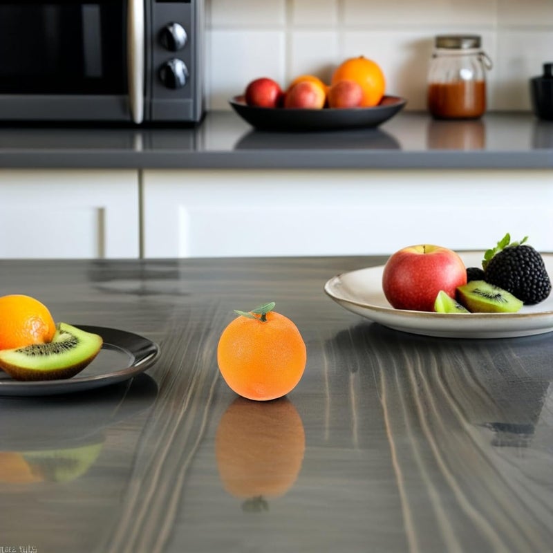 Homoyoyo 8pcs Artificial Orange Fruit Ornaments Leaves Lifelike Foam Fake Oranges Set for Home Décor Table Display Party Decoration Realistic Simulated Fruits - Image 5