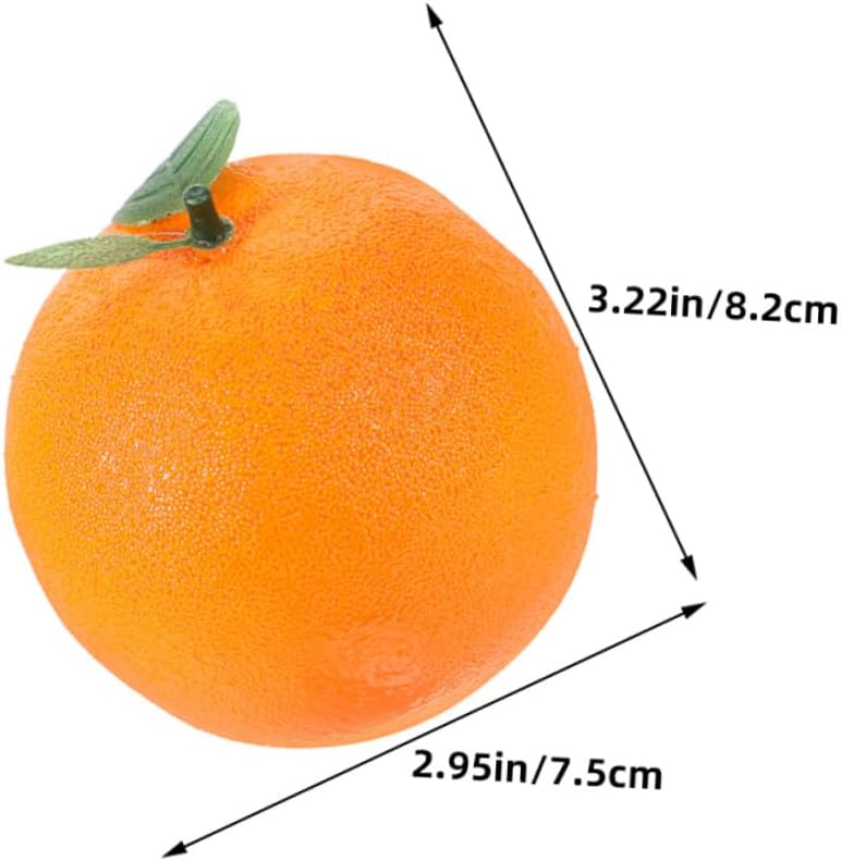Homoyoyo 8pcs Artificial Orange Fruit Ornaments Leaves Lifelike Foam Fake Oranges Set for Home Décor Table Display Party Decoration Realistic Simulated Fruits - Image 2