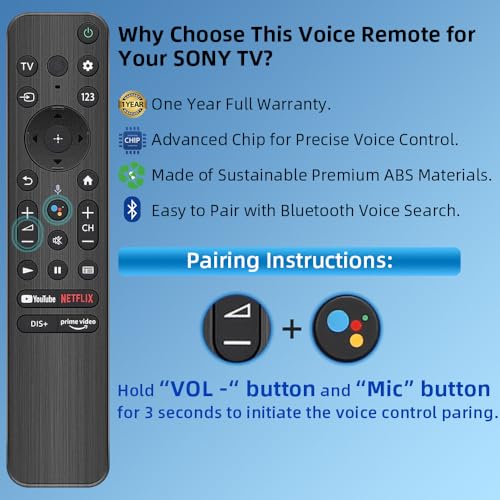 Nettech Replacement for Sony Remote Control for Bravia Smart TV with Voice Search. for All 2020-2025 Sony TV Remote Replacement. 1-Year Full Warranty. - Image 5