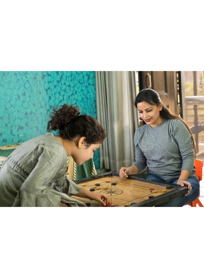 JTC 36 Inch Waterproof Carrom Board for Kids (36 Inch Carrom, 1.5" Border) Carrom Board Best Full Size for Serious Professional Practice with Coins Striker and Powder Beige - Image 5