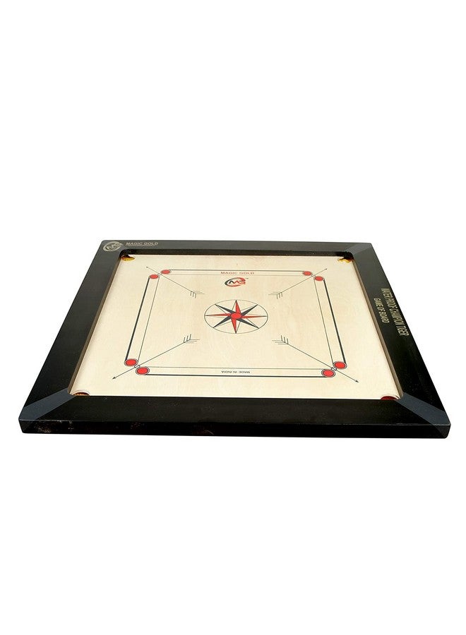JTC 36 Inch Waterproof Carrom Board for Kids (36 Inch Carrom, 1.5" Border) Carrom Board Best Full Size for Serious Professional Practice with Coins Striker and Powder Beige - Image 2