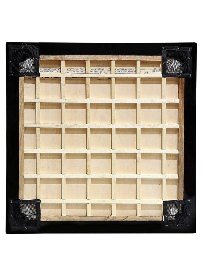 JTC 36 Inch Waterproof Carrom Board for Kids (36 Inch Carrom, 1.5" Border) Carrom Board Best Full Size for Serious Professional Practice with Coins Striker and Powder Beige - Image 3