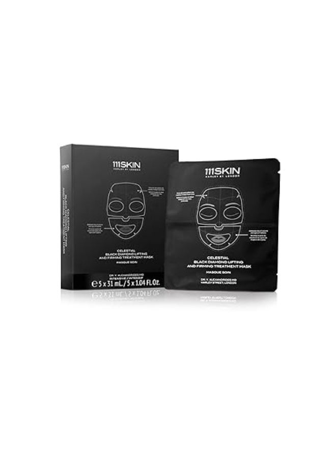 111سكن قناع 111Skin Celestial Black Diamond لشد البشرة وتقويتها، 5 × 31 مل - Image 4