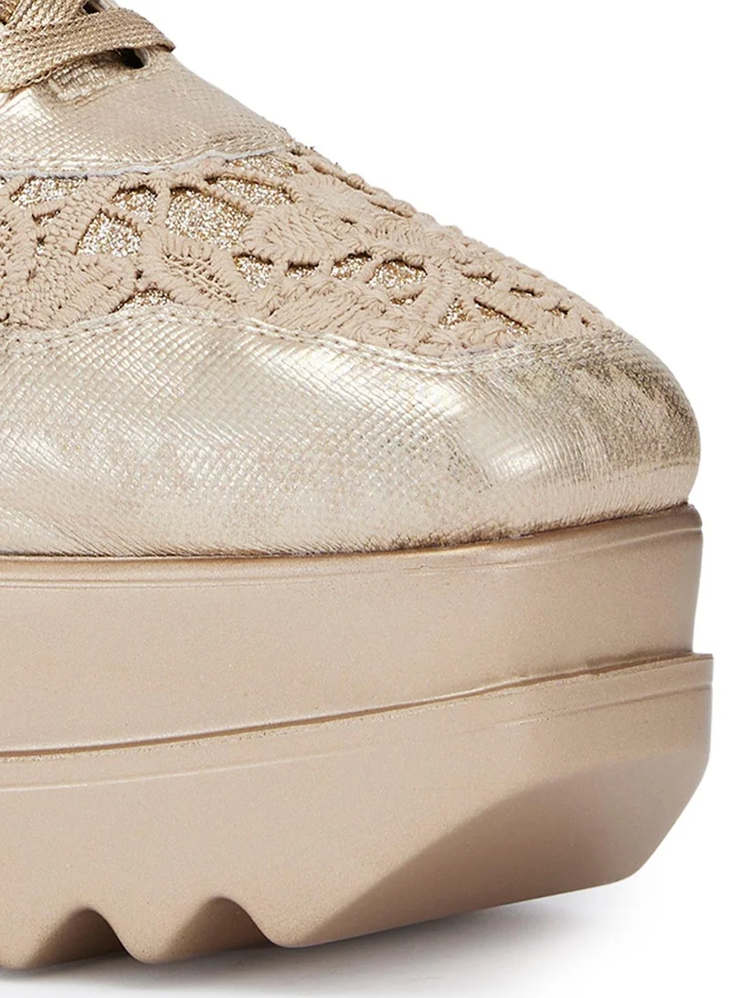 Anaar Anaar Rustique WEDGE SNEAKERS, Womens Festive, Special Occasion and Partywear Premium Shoes