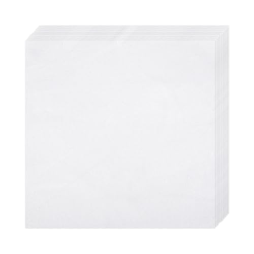 Nitelemn 10 PCS Embroidery Fabric, Pre-Cut White Natural Cotton Embroidery Cloth Fabric, Embroidery Cloth Squares for Embroidery Garment Craft (20 × 20 Inch) - Image 1