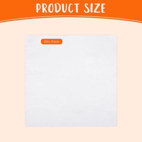 Nitelemn 10 PCS Embroidery Fabric, Pre-Cut White Natural Cotton Embroidery Cloth Fabric, Embroidery Cloth Squares for Embroidery Garment Craft (20 × 20 Inch) - Image 2