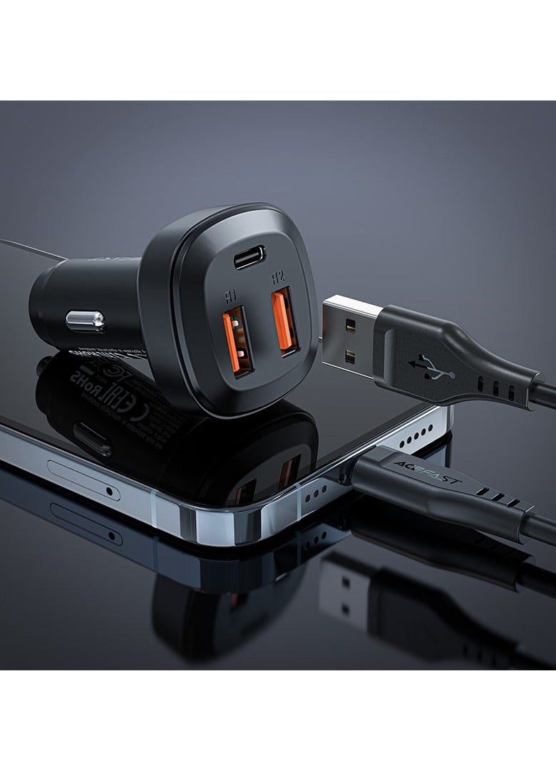 أسيفاست شاحن سيارة ACEFAST سريع الشحن B9 66 واط (2xUSB-A+USB-C) - Image 4