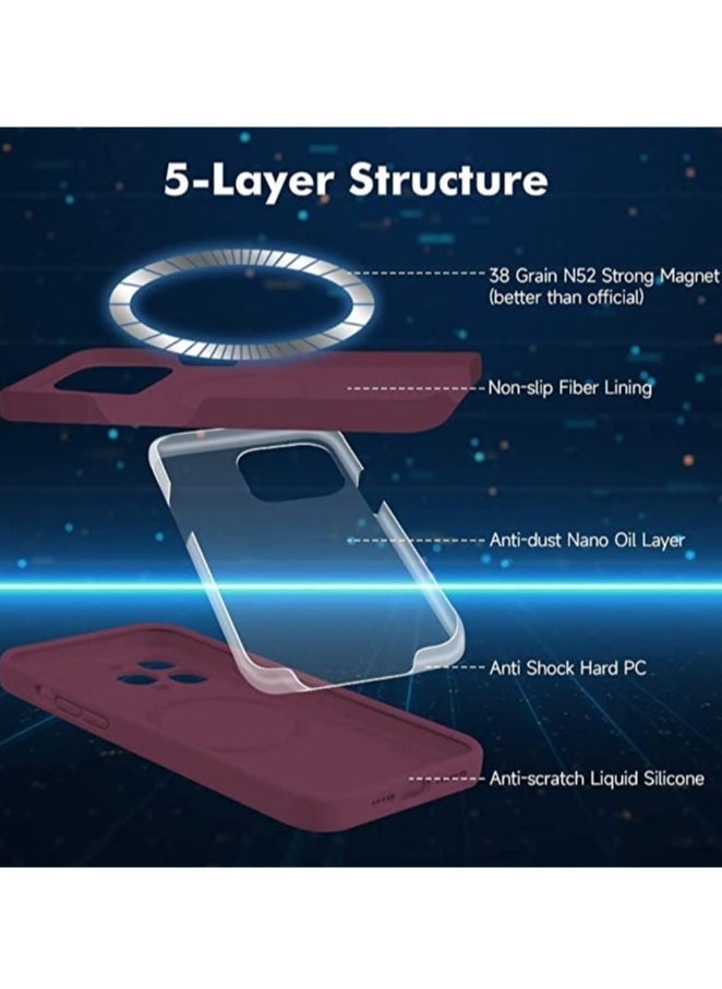 ELTRAZONE iPhone 14 Pro + 2 Pack Tempered Glass Screen Protector Magsafe Case Silicone Phone Case with Microfiber Lining for iPhone 14 Pro 6.1 inch 2022 - Image 2