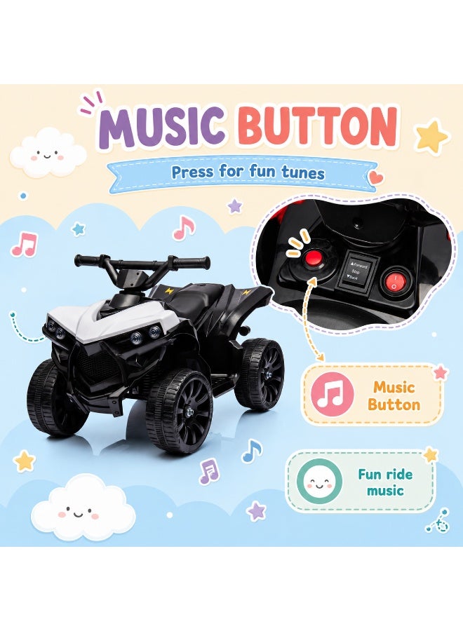 Amoyls Electric Ride-On Car with Power Switch, Forward/Reverse Gear, Music & Front LED Lights – Battery-Powered 4-Wheeler Toy Vehicle for Outdoor Fun, Safe Slow Start for Toddlers - Image 5