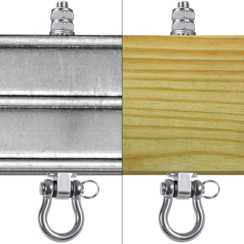 BeneLabel Heavy Duty Swing Hangers with Bearings - Set of 4 Stainless Steel 304 Hardware for Wood & Metal Beams - Ideal for Hanging Hammocks, Yoga Swings, Porch Swing - 1500LB Capacity - 7" x M2/5" - Image 4